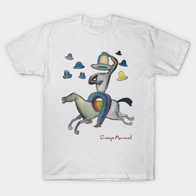 Johnny horseshoe on horseback T-Shirt by diegomanuel